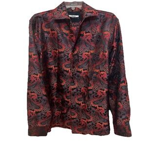Nader Fashion Sangi Sorrento 3020 Las Vegas Red paisley M Shirt Portobello EUC